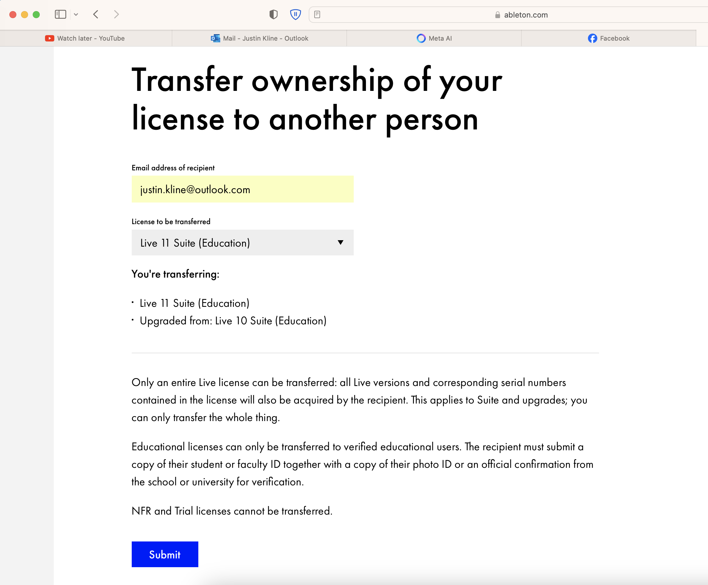 Ableton Live 11 Suite (EDU)